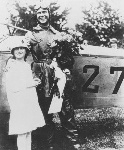 Lieut. Edgerton and his young sister after he successfully completed the southbound flight from Philadelphia to Washington, D.C., 15 May 1918